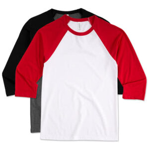 Bella + Canvas Lightweight Raglan T-shirt blank apparel front view