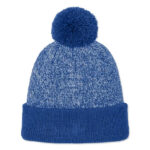 Sport-Tek Halftime Heather Pom Pom Beanie blank apparel front view