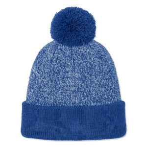 Sport-Tek Halftime Heather Pom Pom Beanie blank apparel front view