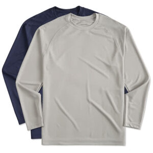 Sport-Tek Long Sleeve Raglan Performance Shirt blank apparel front view