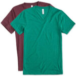 Bella + Canvas Tri-Blend V-Neck T-shirt blank apparel front view