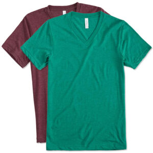 Bella + Canvas Tri-Blend V-Neck T-shirt blank apparel front view