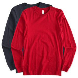 Bella + Canvas Long Sleeve Jersey T-shirt blank apparel front view