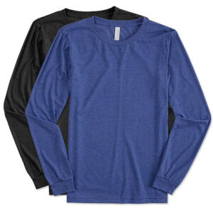 Bella + Canvas Tri-Blend Long Sleeve T-shirt blank apparel front view