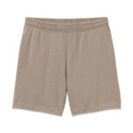 Bella + Canvas Women's Cutoff Pocket Sweatshorts blank apparel front view
