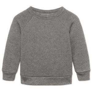 Bella + Canvas Toddler Sponge Fleece Crewneck Sweatshirt blank apparel front view