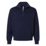 Bella + Canvas Heavyweight Fleece Quarter-Zip Sweatshirt blank apparel front view