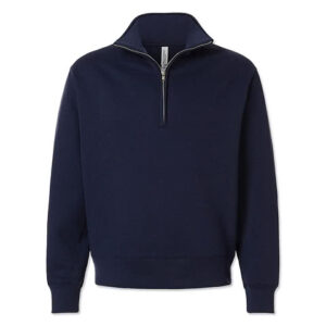 Bella + Canvas Heavyweight Fleece Quarter-Zip Sweatshirt blank apparel front view