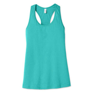 Bella + Canvas Women's Jersey Racerback Tank blank apparel front view