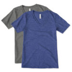 Bella + Canvas Women's Tri-Blend V-Neck T-shirt blank apparel front view
