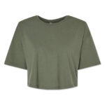 Bella + Canvas Women's Jersey Cropped T-shirt blank apparel front view