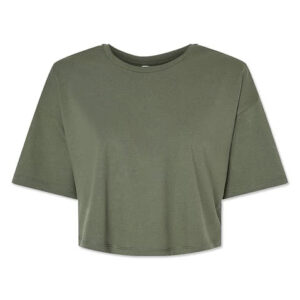 Bella + Canvas Women's Jersey Cropped T-shirt blank apparel front view