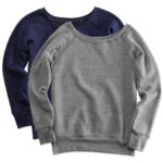 Bella + Canvas Canada - Bella + Canvas Women's Tri-Blend Wide Neck Sweatshirt blank apparel front view