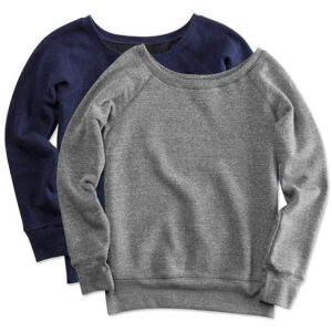 Bella + Canvas Canada - Bella + Canvas Women's Tri-Blend Wide Neck Sweatshirt blank apparel front view