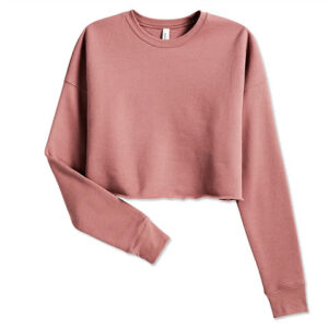 Bella + Canvas Women's Drop Shoulder Cropped Crewneck Sweatshirt blank apparel front view
