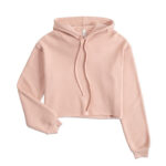 Bella + Canvas Women's Drop Shoulder Cropped Hoodie blank apparel front view