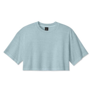 Bella + Canvas Women's Heavyweight Garment-Dyed Cropped T-shirt blank apparel front view