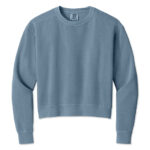 Comfort Colors Women's Garment Dyed Cropped Crewneck Sweatshirt blank apparel front view