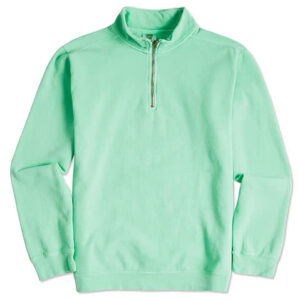 Comfort Colors Quarter Zip Sweatshirt blank apparel front view
